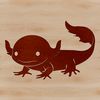 Close-up illustration of a Mexican axolotl salamander, suitable for vector graphics and design projects.