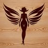 A delicate, mythical fairy with wings and a wand, suitable for vector design projects.