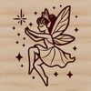 Illustration of a mythical fairy from a fantasy story, available in vector format.