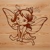 Mythical Fairy Illustration A mythical fairy from a traditional fairy tale, depicted in bold vector lines.