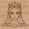 Illustrative princess figure created in SVG format for use in graphic design projects.