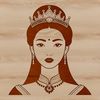 An SVG illustration of a girl dressed in royal attire.