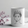 SVG Princess Clip Art Design for Digital Use An SVG illustration of a girl in royal attire, suitable for various design applications.
