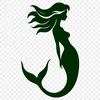 Illustrated mermaid mythological creature in vector format.