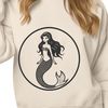 Colorful Mermaid SVG Graphic A colorful illustration of a mythical mermaid with flowing hair and tail.