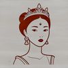 A young female princess depicted in a simple outline style.