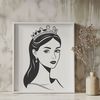 Female royalty icon created using scalable vector technology (SVG).