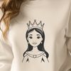 SVG princess graphic, ideal for digital design projects.