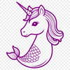 A mythical creature with the upper body of a mermaid and the lower body of an equine, depicted in a stylized vector design.