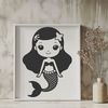 Underwater Fantasy Creature SVG A mythological sea creature with human upper body and fish tail.
