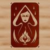 Occult Artwork with Witch in Dark Surroundings An occult-inspired design featuring a witch amidst eerie surroundings.