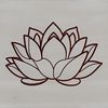 Elegant floral design with symmetrical petals A detailed illustration of a lotus flower with symmetrical petals and a central stem.
