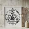 Beautiful Eye Of Providence In DXF Format