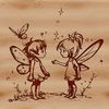 Illustrative depiction of a mythical fairy character in colorful, detailed vector art.