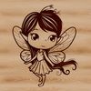 Delicate Winged Fantasy Creature A whimsical illustration of a mythical creature with delicate wings and a playful expression.