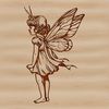 Delicate Fairy from Folklore An illustration of a mythical fairy from a traditional fairy tale.