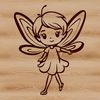 A whimsical illustration of a mythical fairy with delicate features and intricate details.