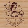 A vector design featuring a fairy amidst a lush floral setting, suitable for various creative projects.