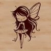An illustrated representation of a traditional fairy, suitable for vector design projects.