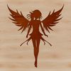 Beautiful Fairy Illustration SVG A whimsical silhouette illustration of a fairy, suitable for various design projects.