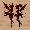 Whimsical Fairy Silhouette in Vector Format Mythical fairy silhouette in vector art format.