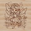 A mythical creature from a fairy tale with delicate wings and floral elements, suitable for vector design.