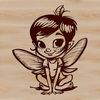 Illustration of a mythical fairy in vector format, suitable for digital use.