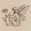 Magical Vector Fairy Art Mythical fairy illustration in vector format, suitable for digital and craft uses.