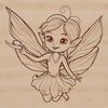 Beautiful Fantasy Fairy Design Illustration of a mythical fairy from a fantasy fairy tale.