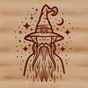 Fantasy Art SVG Clipart Illustrated wizard in a fantasy setting, perfect for digital designs and crafts.