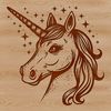 An SVG vector design illustration of a unicorn's head with intricate details suitable for commercial or personal use.