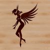 A mythical creature from fairy tale folklore depicted in intricate detail, suitable for various digital and craft projects.