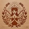A delicate fairy from a classic fairy tale, surrounded by ornate floral patterns in a vector design.