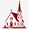 Modern Church Design Illustration of a modern Baptist church building with clean lines and minimalist design.