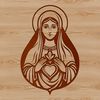 Beautiful Religious Icon SVG Art An illustration of the Immaculate Heart in vector format.