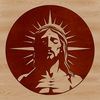 Beautiful SVG Portrait of Jesus Christ Image of a stylized portrait of Jesus Christ, suitable for religious and Easter-themed designs.