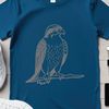 Sharp Falcon Silhouette Vector Art Illustrated falcon silhouette with sharp features, suitable for cutting machines and vector designs.