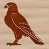 Flying Falcon Cut File Design A detailed silhouette of a falcon in flight, suitable for cutting machines or laser engraving.