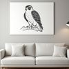 Illustrative falcon bird silhouette in vector format.