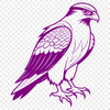 Free Falcon Vector Graphic Design Element A detailed bird silhouette, specifically a falcon, ideal for graphic design projects.