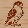 Beautiful Falcon Silhouette Free Download A detailed illustration of a falcon in flight, suitable for commercial or personal use as a cutting machine cut file.