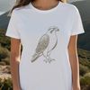 Vector Falcon Design for Cutting Machines A detailed silhouette of a bird in flight, identified as a falcon.
