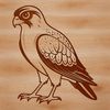 Detailed Falcon Vector Art An SVG design featuring a detailed silhouette of a bird of prey, a falcon, ideal for cutting machine projects or digital art.