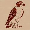 Beautiful Bird Silhouette SVG Download A detailed illustration of a falcon in flight, ideal for vector art and commercial use.