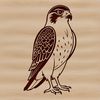 Free Falcon SVG Clip Art A digital representation of a bird of prey, specifically a falcon, in vector format.