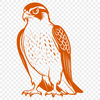 Bird in Flight Vector Silhouette Vector illustration of a falcon bird in flight.