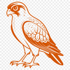 Free Falcon Design Download Illustrative vector graphic of a falcon in flight.