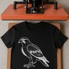 Falcon Silhouette Vector Art An SVG rendering of a bird of prey, ideal for cutting machines like Cricut or laser engraving.