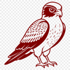 Mid-Air Falcon Illustration SVG A bird of prey in mid-flight, illustrated as a vector graphic.