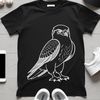 Free vector illustration of a falcon bird in silhouette.